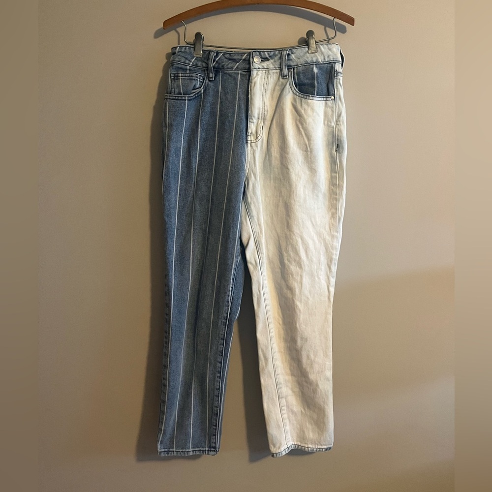 Pacsun Two-Tone Mom Denim Straight Jeans Size 27